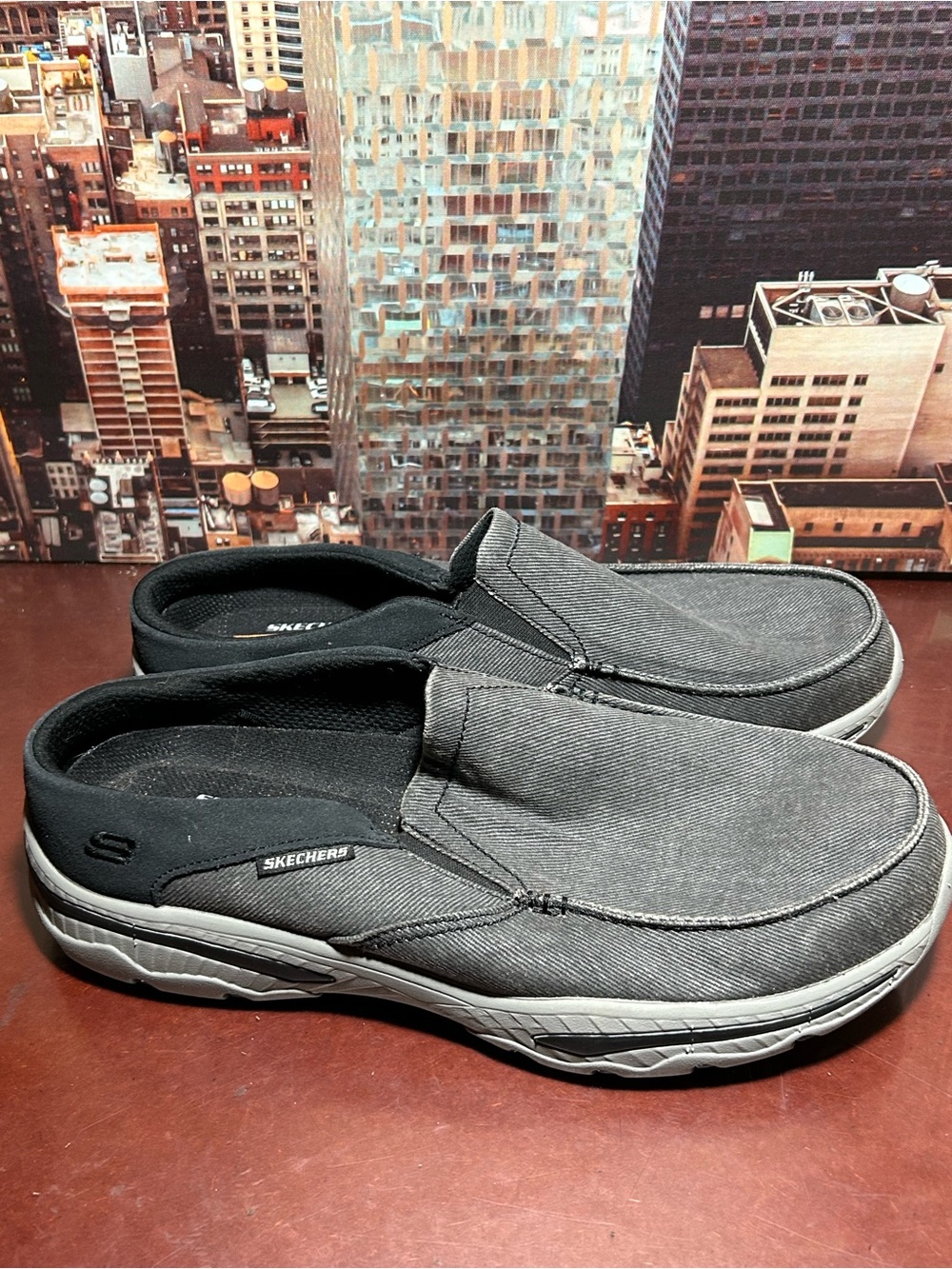 Skechers Men's Dark Gray Slip-On Casual Loafers